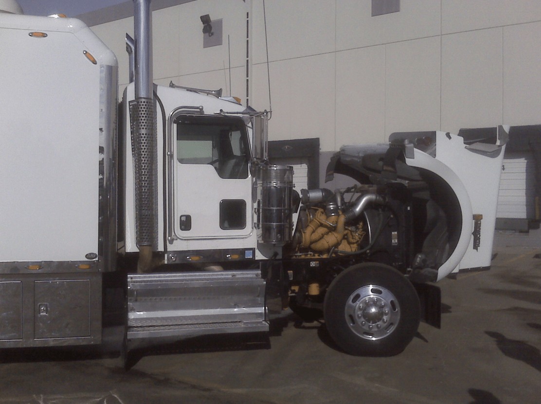 this image shows onsite truck repair in Chesapeake, VA